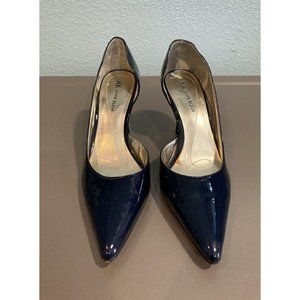 Anne Klein Shoes Womens 7.5M Blue Pumps Pointed Toe Slip On Stiletto Business